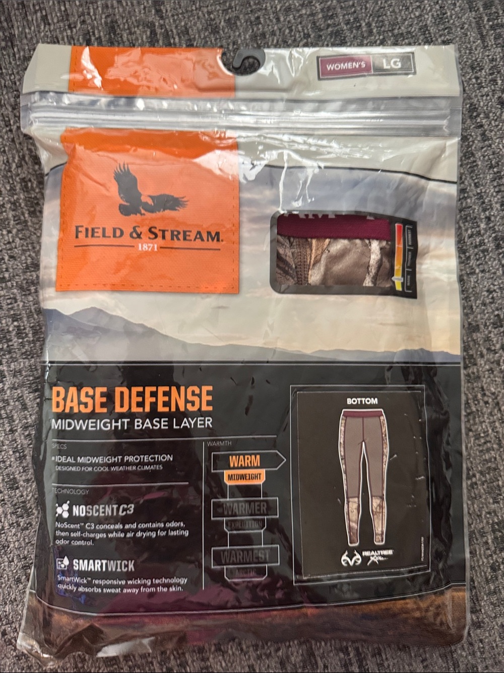 Field & Stream Women's Base Defense Midweight Pants - Brown/Camo